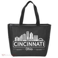 Cincinnati Ohio Skyline Travel To Cincinnati Tote Bag thumb 0
