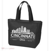 Cincinnati Ohio Skyline Travel To Cincinnati Tote Bag thumb 3