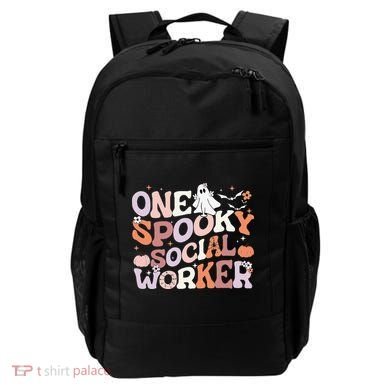 Cute One Spooky Social Worker Ghost Halloween Backpack
