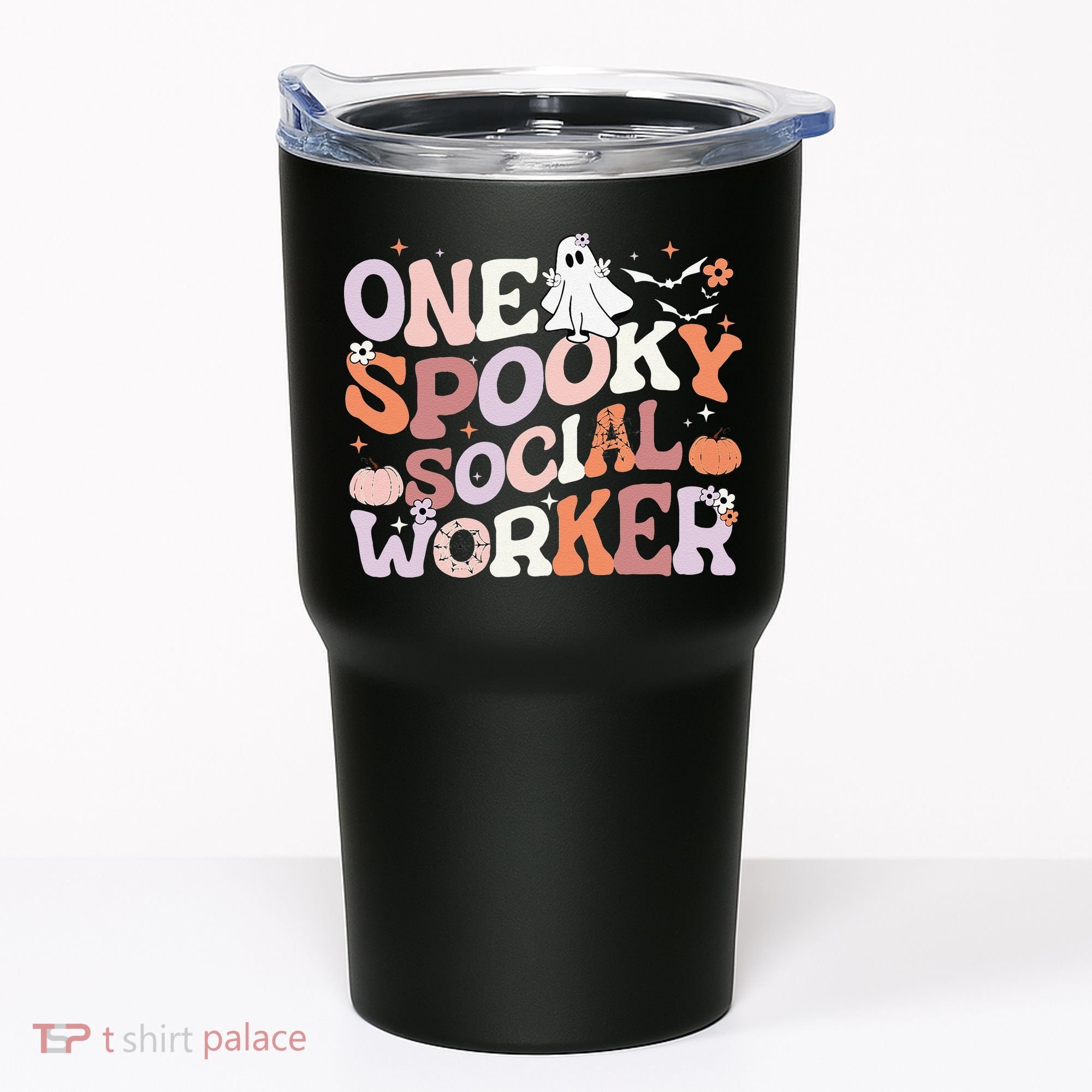 Cute One Spooky Social Worker Ghost Halloween Tumbler