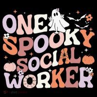 Cute One Spooky Social Worker Ghost Halloween Baby Bodysuit thumb 2
