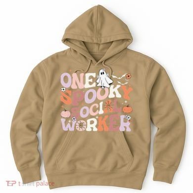 Cute One Spooky Social Worker Ghost Halloween Hoodie
