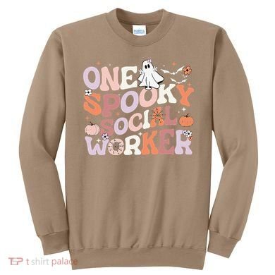 Cute One Spooky Social Worker Ghost Halloween Sweatshirt