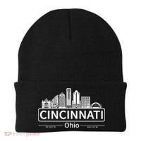 Cincinnati Ohio Skyline Travel To Cincinnati Beanie thumb 0