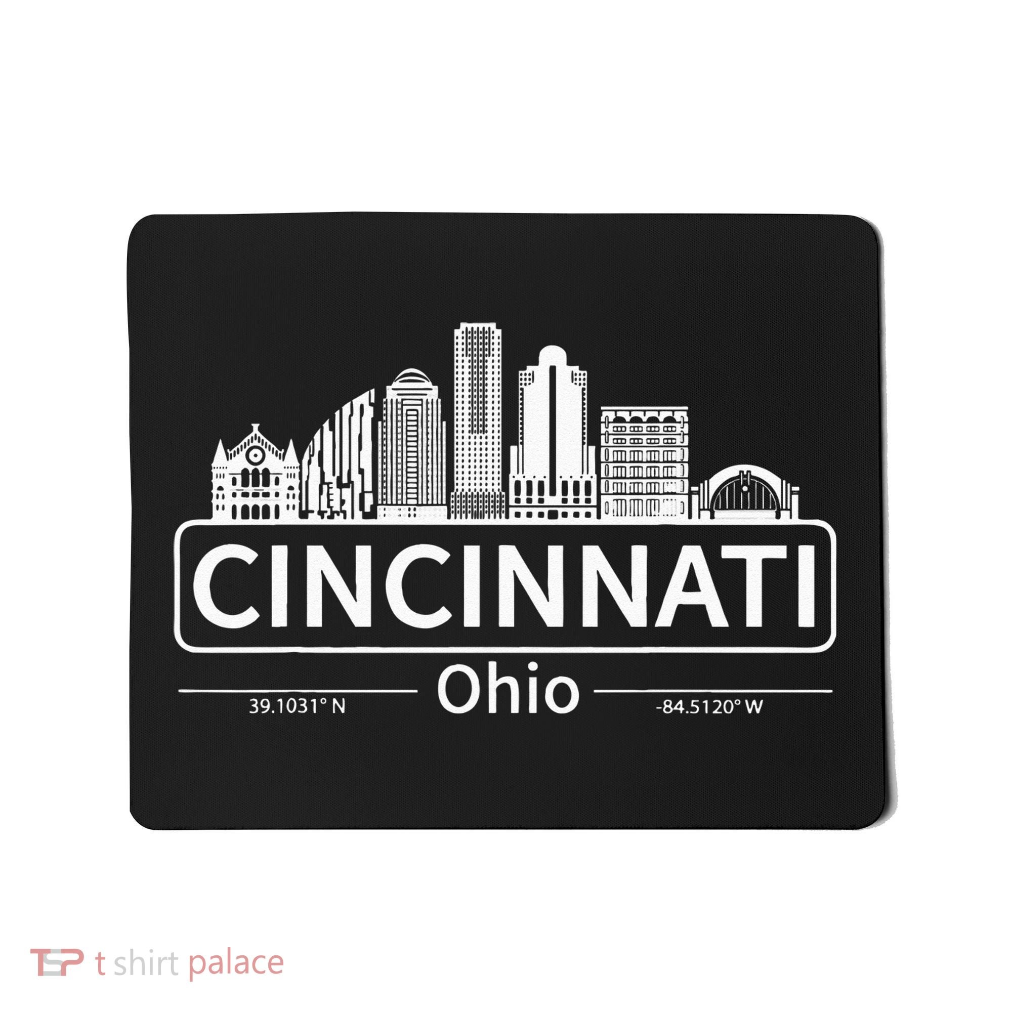 Cincinnati Ohio Skyline Travel To Cincinnati Mousepad