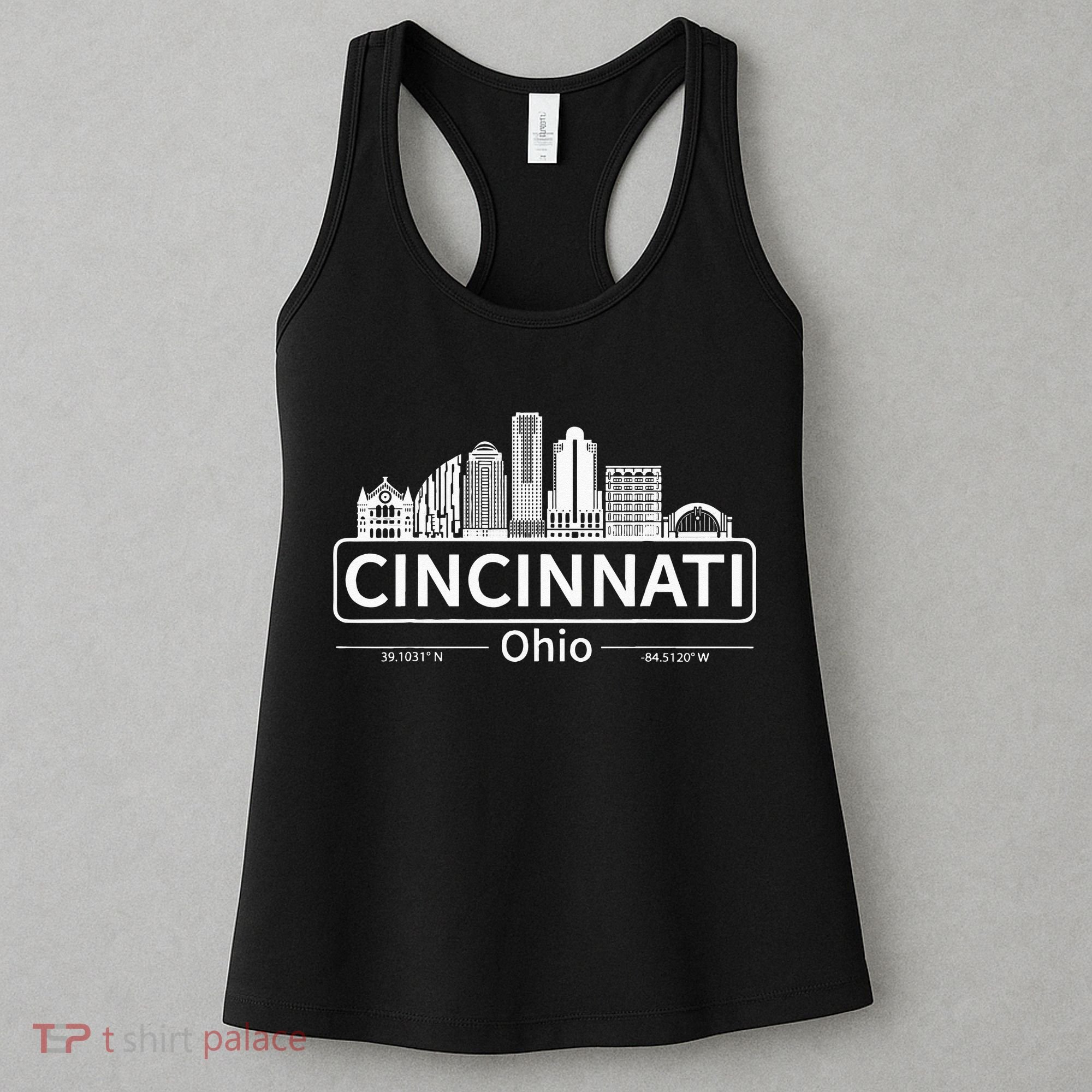 Cincinnati Ohio Skyline Travel To Cincinnati Women's Tank Top