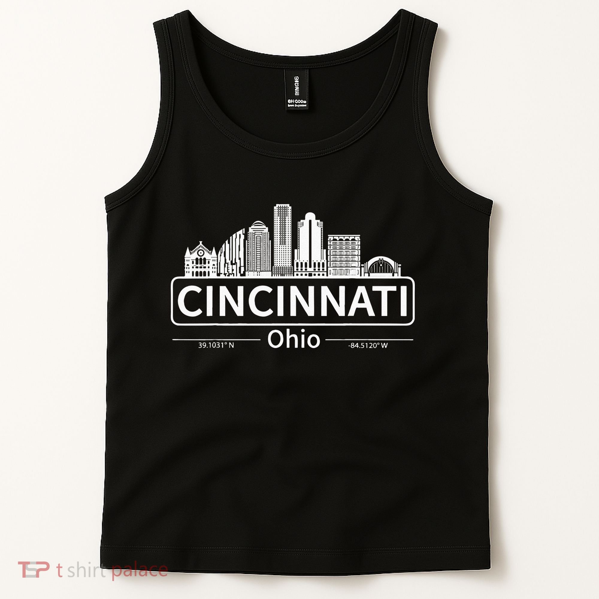 Cincinnati Ohio Skyline Travel To Cincinnati Tank Top