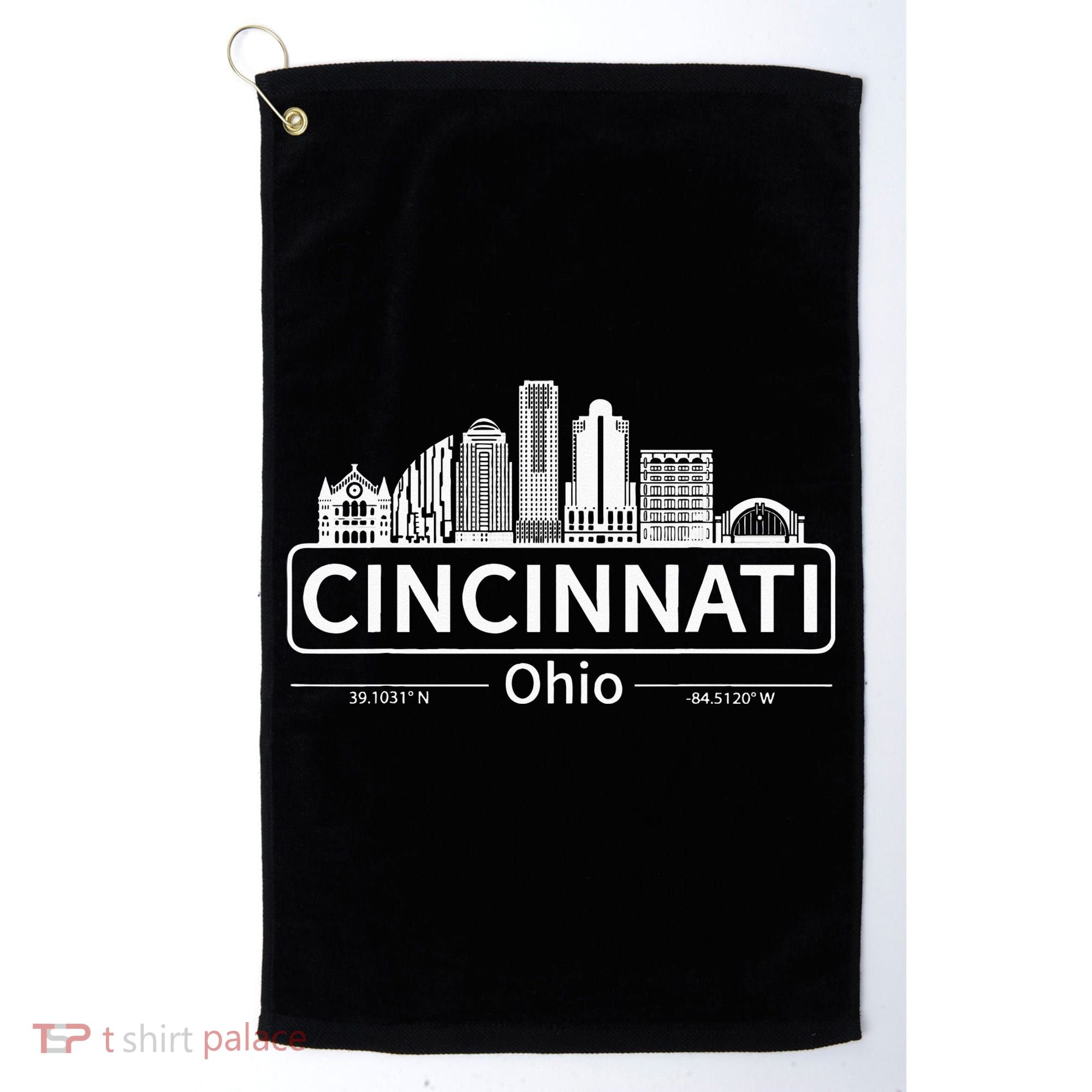 Cincinnati Ohio Skyline Travel To Cincinnati Golf Towel