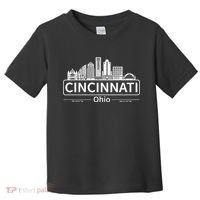 Cincinnati Ohio Skyline Travel To Cincinnati Toddler T-Shirt thumb 0