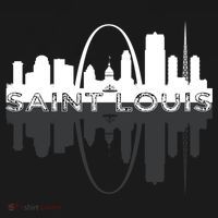 City of St Louis Missouri Skyline Art Gateway Arch Graphic Ornament thumb 1