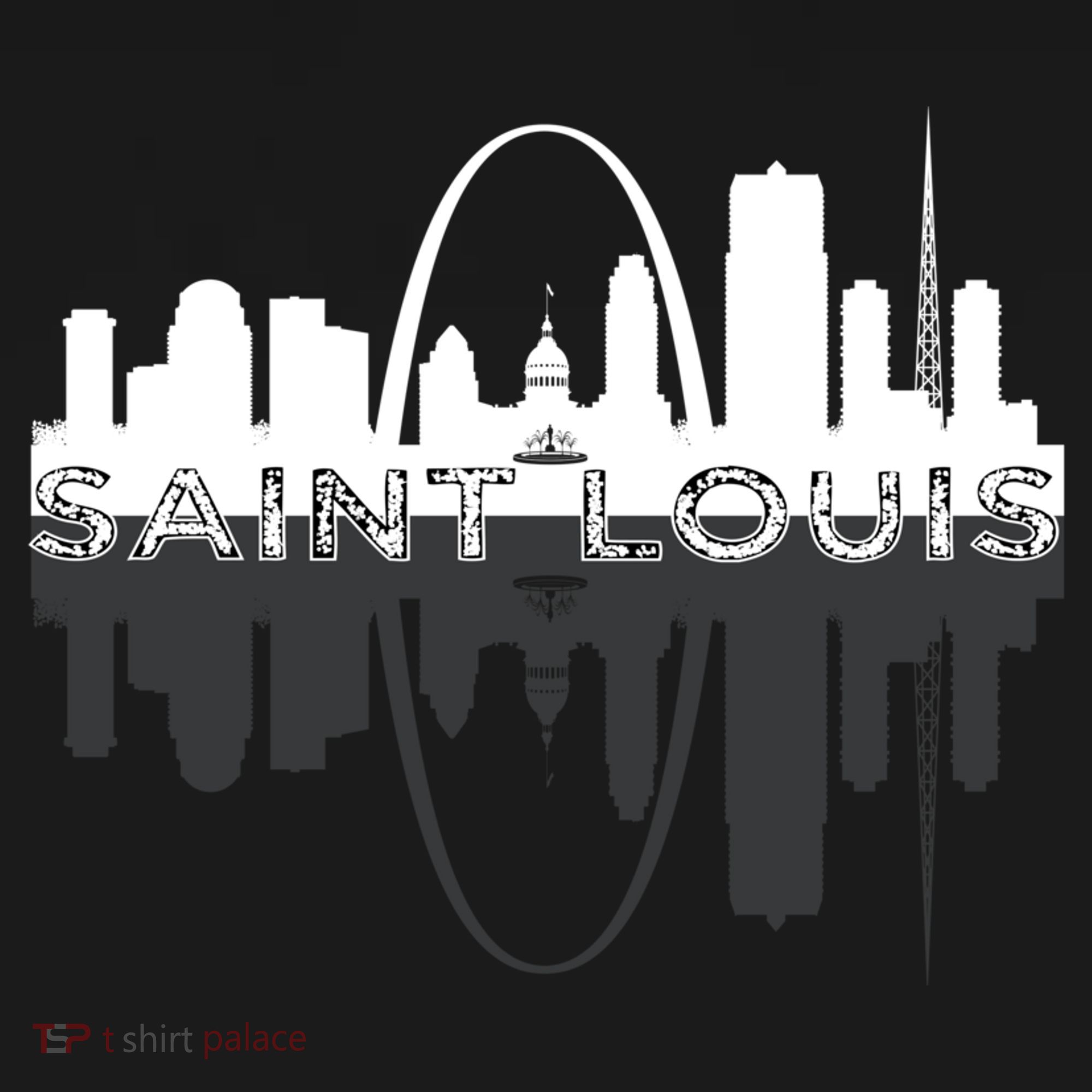 City of St Louis Missouri Skyline Art Gateway Arch Graphic Ornament