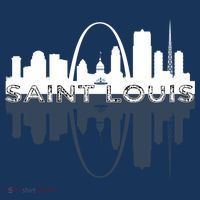 City of St Louis Missouri Skyline Art Gateway Arch Graphic Apron thumb 3