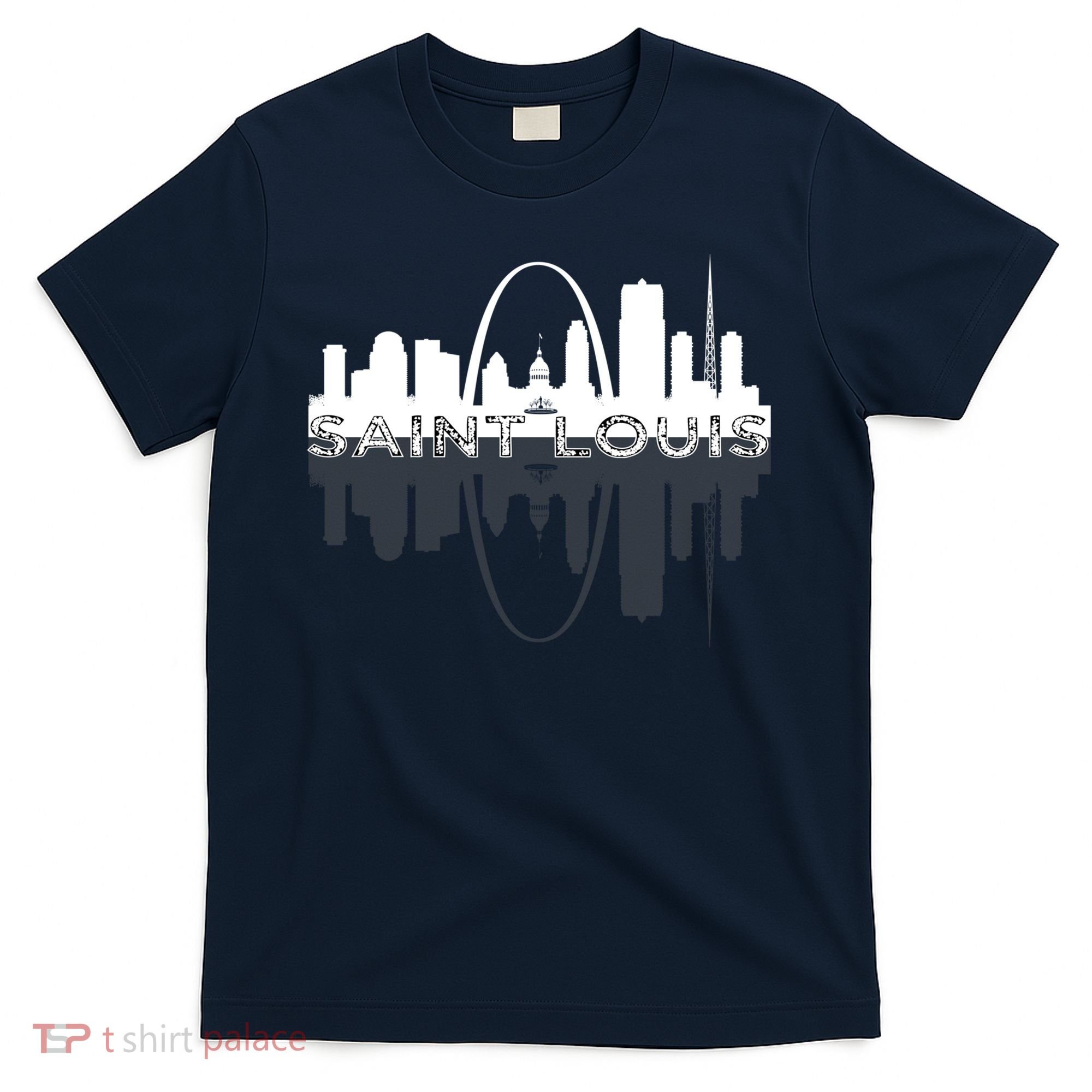 City of St Louis Missouri Skyline Art Gateway Arch Graphic T-Shirt