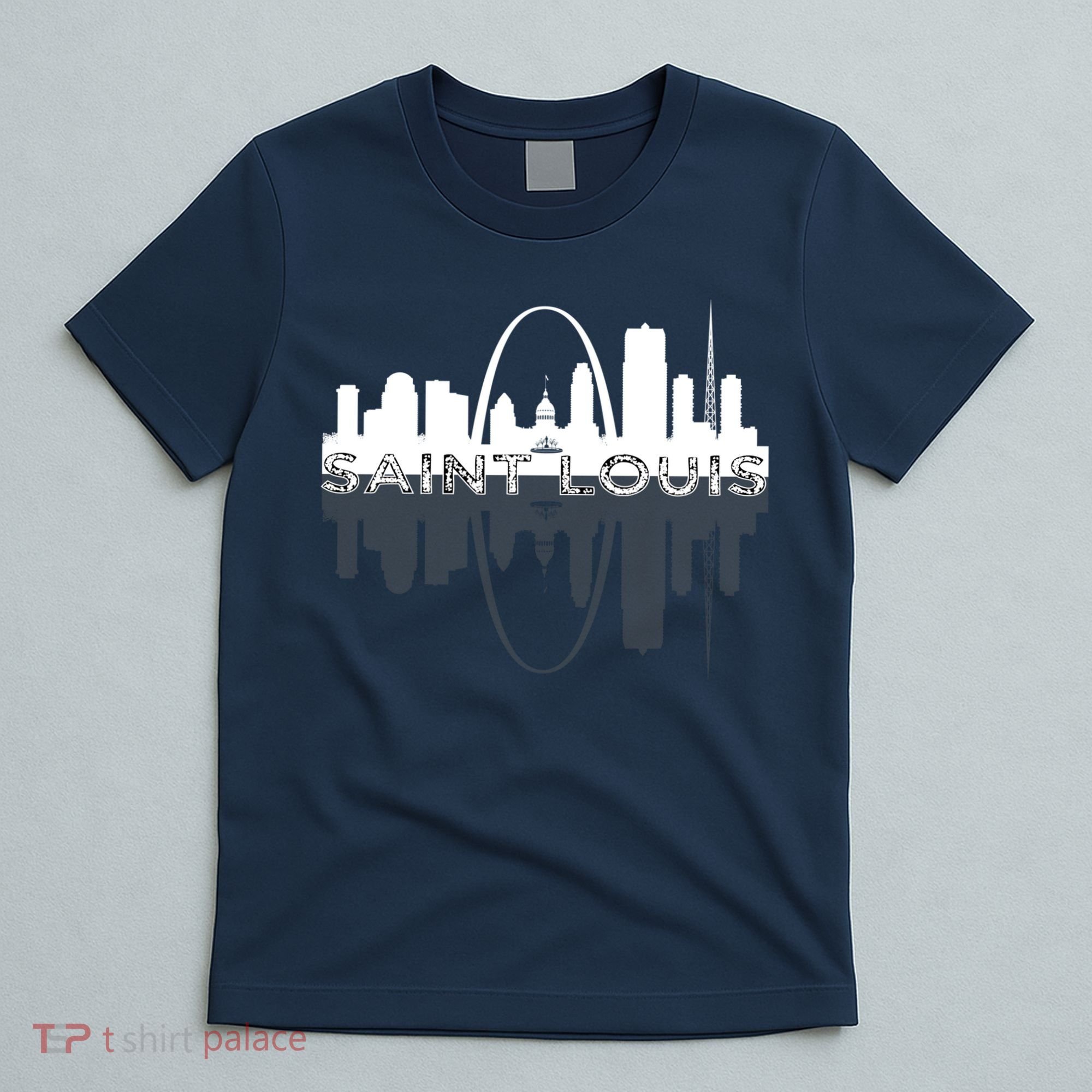 City of St Louis Missouri Skyline Art Gateway Arch Graphic T-Shirt