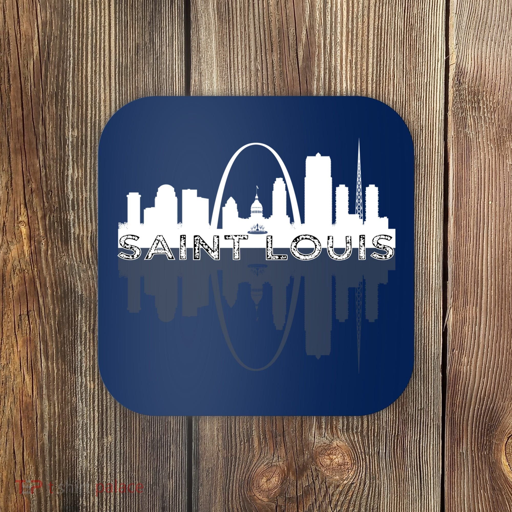 City of St Louis Missouri Skyline Art Gateway Arch Graphic Coaster