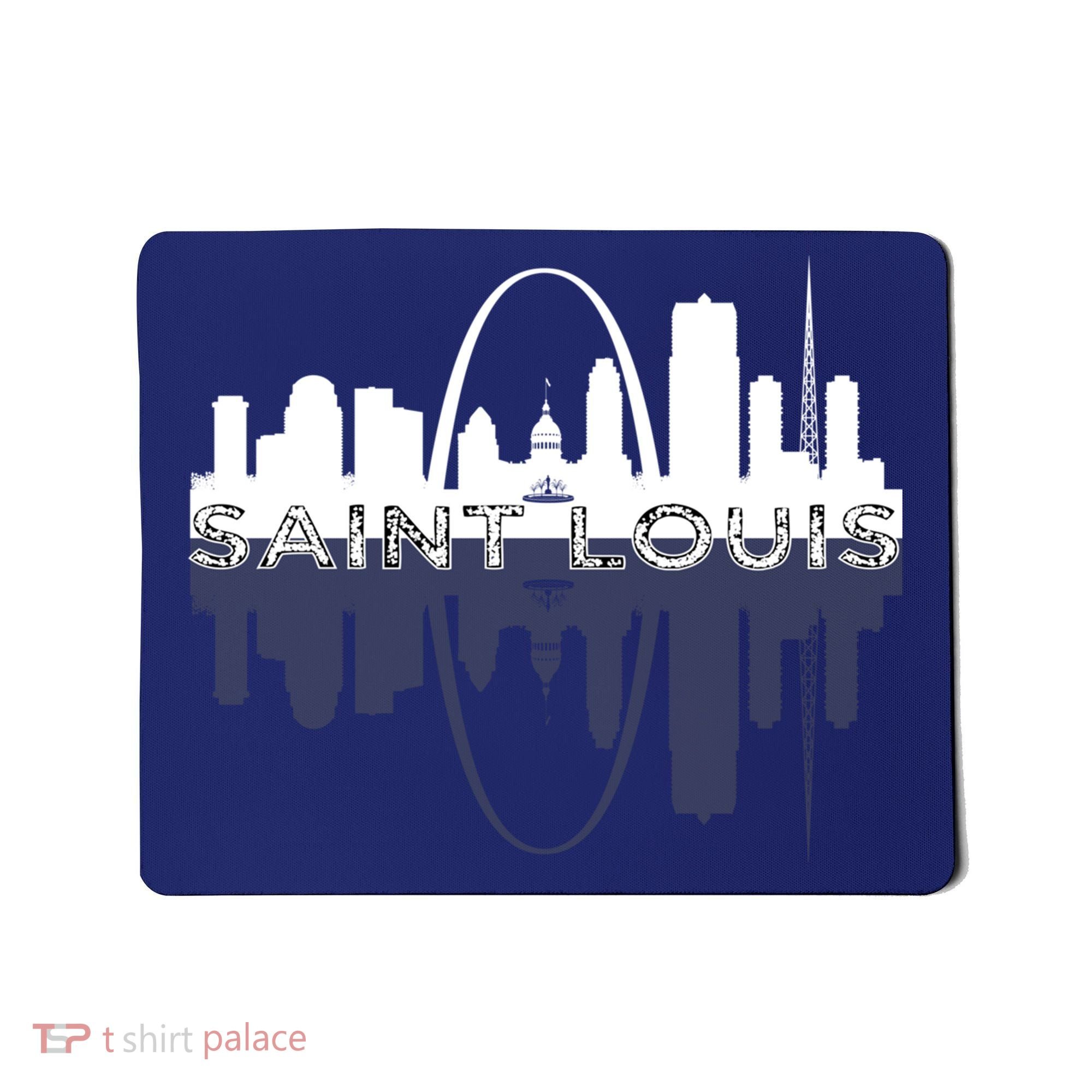 City of St Louis Missouri Skyline Art Gateway Arch Graphic Mousepad