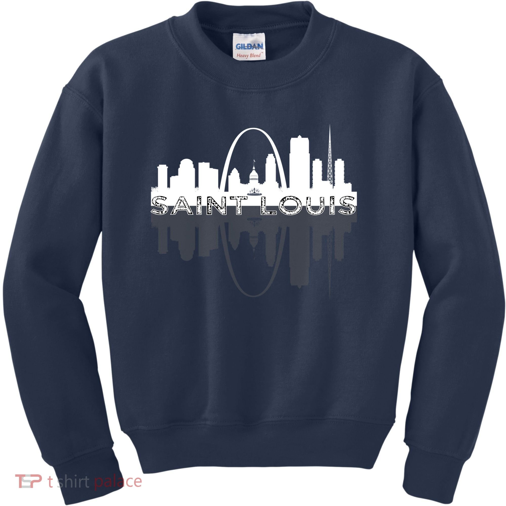 City of St Louis Missouri Skyline Art Gateway Arch Graphic Kids Sweatshirt
