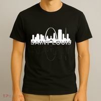 City Of St Louis Missouri Skyline Art Gateway Arch T-Shirt thumb 3