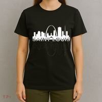 City Of St Louis Missouri Skyline Art Gateway Arch T-Shirt thumb 4