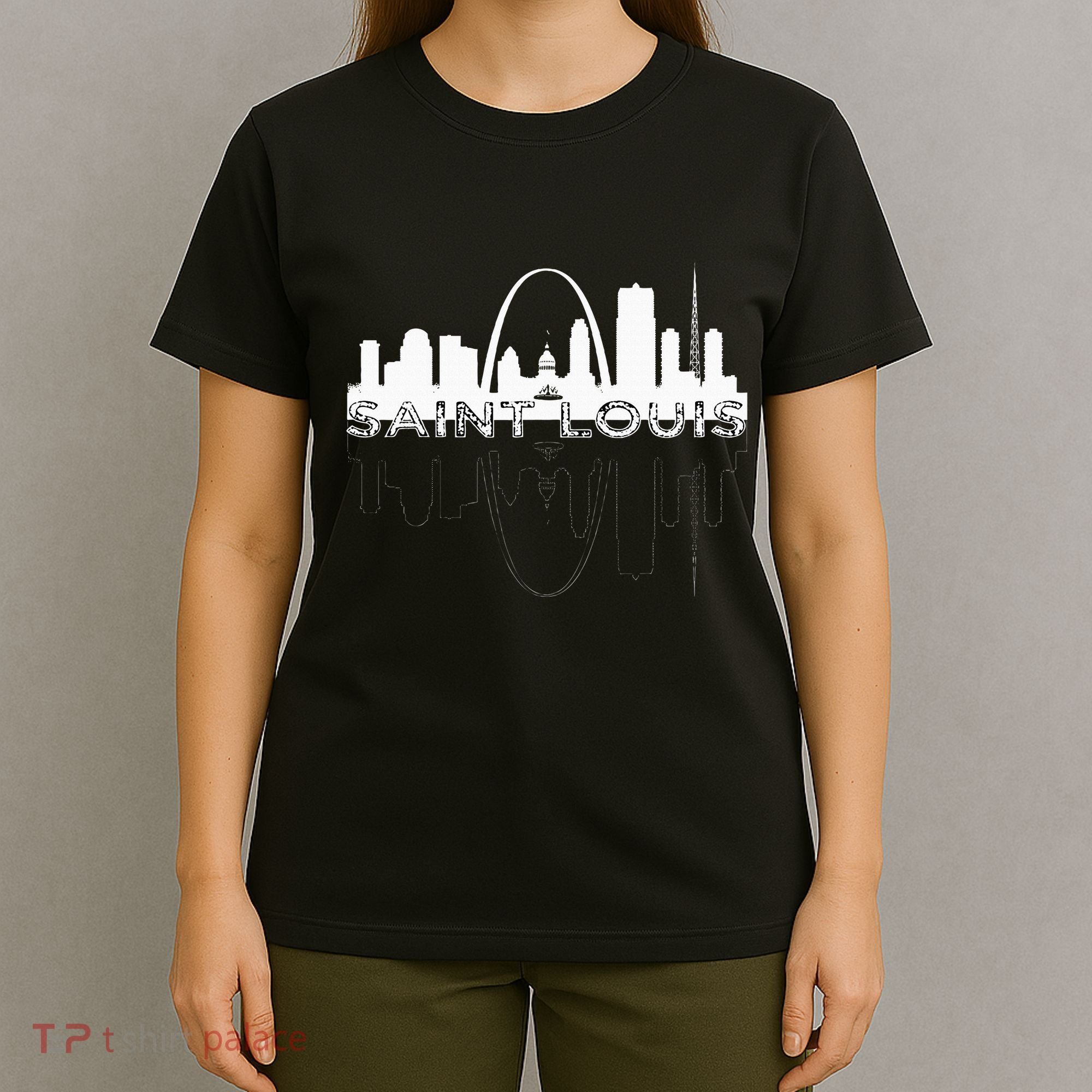City Of St Louis Missouri Skyline Art Gateway Arch T-Shirt