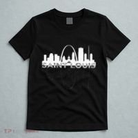 City Of St Louis Missouri Skyline Art Gateway Arch T-Shirt thumb 5