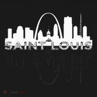 City Of St Louis Missouri Skyline Art Gateway Arch Mousepad thumb 1