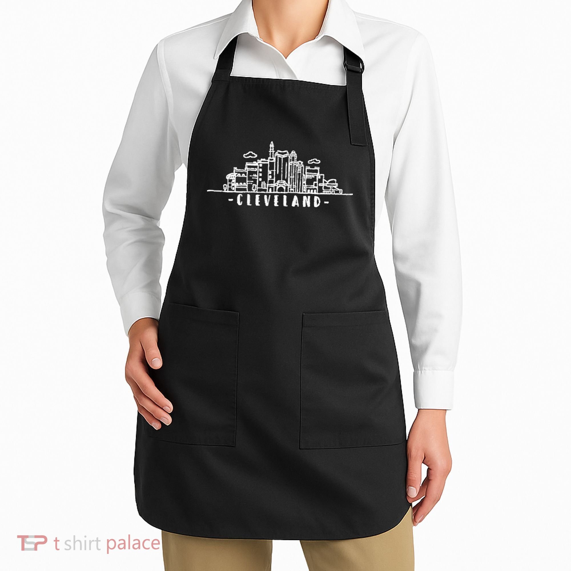 Cleveland Ohio Skyline Apron