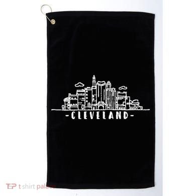 Cleveland Ohio Skyline Golf Towel