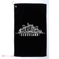 Cleveland Ohio Skyline Golf Towel thumb 0