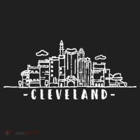 Cleveland Ohio Skyline Golf Towel thumb 3