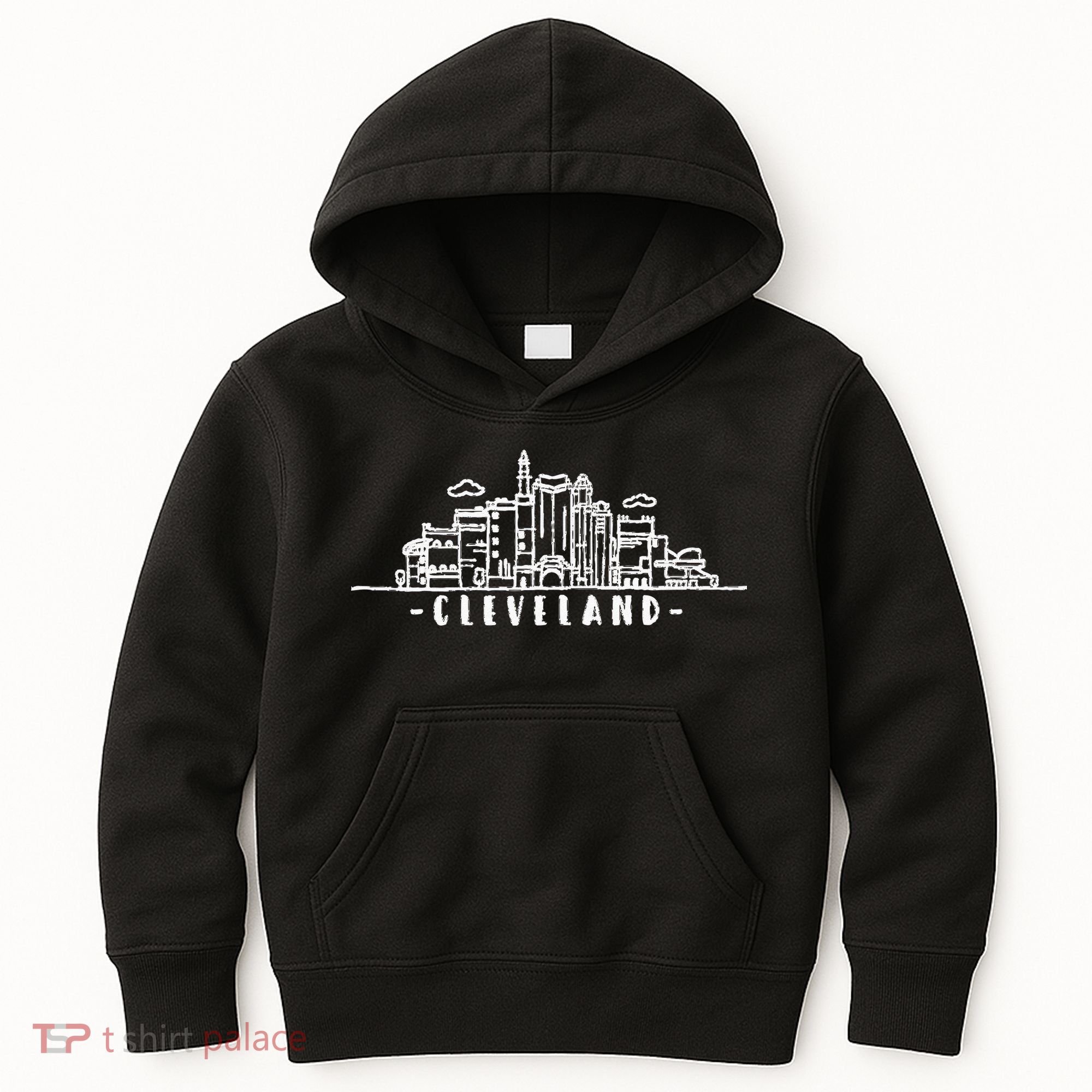 Cleveland Ohio Skyline Kids Hoodie