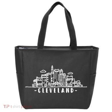 Cleveland Ohio Skyline Tote Bag