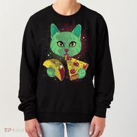 Cosmic Pizza Taco Space Cat Women's Sweatshirt thumb 0
