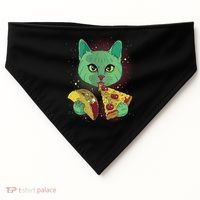 Cosmic Pizza Taco Space Cat USA-Made Doggie Bandana thumb 0