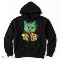 Cosmic Pizza Taco Space Cat Hoodie thumb 0