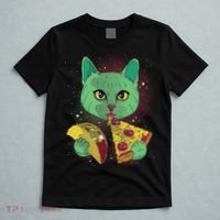 Cosmic Pizza Taco Space Cat T-Shirt thumb 5
