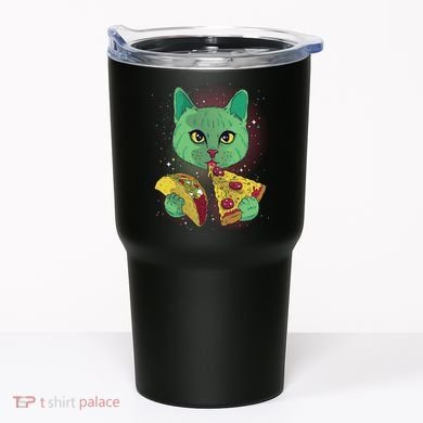 Cosmic Pizza Taco Space Cat Tumbler