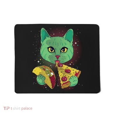 Cosmic Pizza Taco Space Cat Mousepad