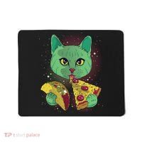 Cosmic Pizza Taco Space Cat Mousepad thumb 0