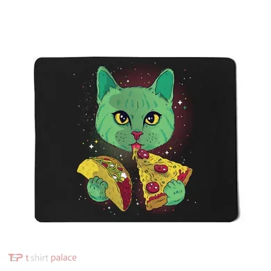 Cosmic Pizza Taco Space Cat Mousepad