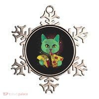 Cosmic Pizza Taco Space Cat Ornament thumb 0