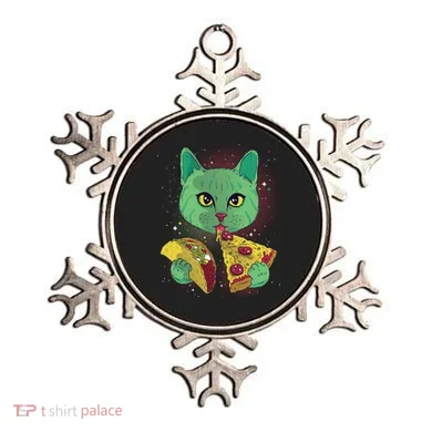 Cosmic Pizza Taco Space Cat Ornament