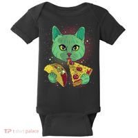 Cosmic Pizza Taco Space Cat Baby Bodysuit thumb 0
