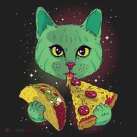 Cosmic Pizza Taco Space Cat Hat thumb 2
