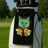 Cosmic Pizza Taco Space Cat Golf Towel thumb 2