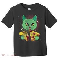 Cosmic Pizza Taco Space Cat Toddler T-Shirt thumb 0