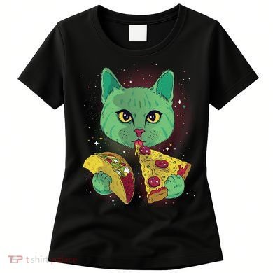 Cosmic Pizza Taco Space Cat Women's T-Shirt