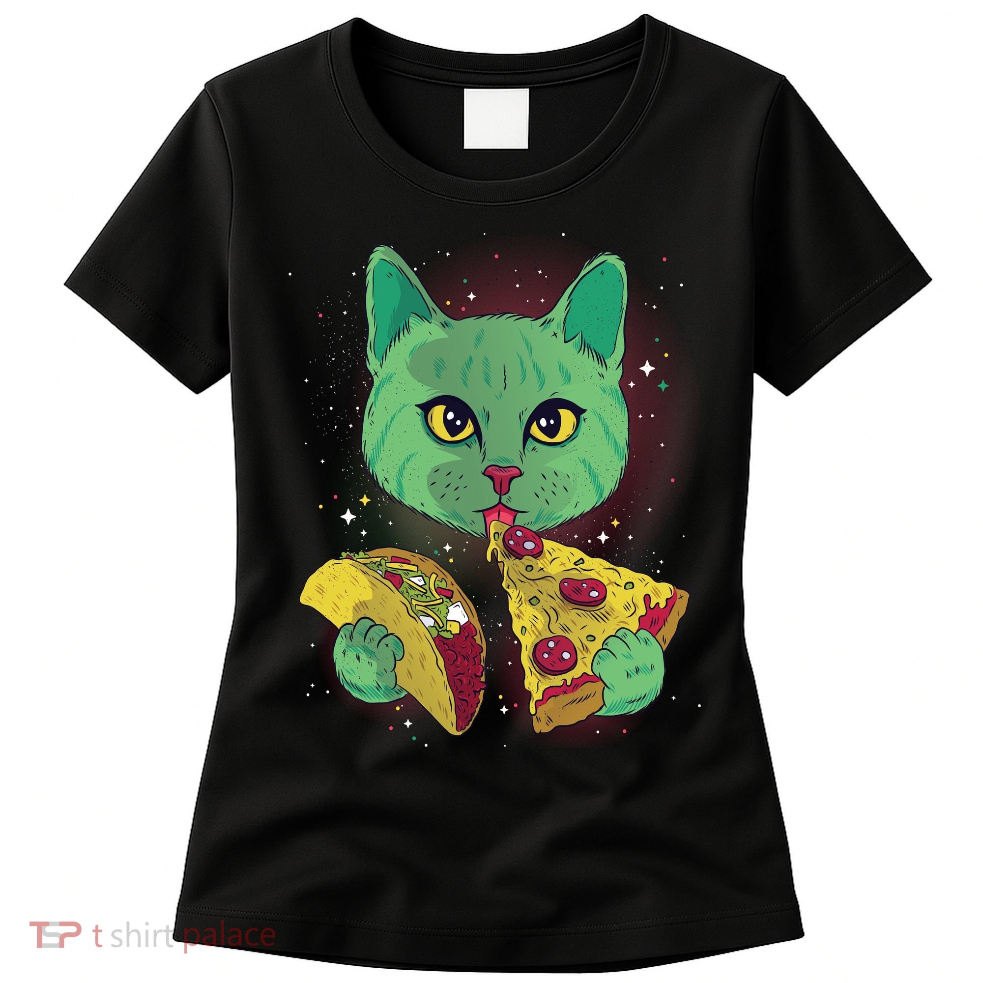 Cosmic Pizza Taco Space Cat Women's T-Shirt