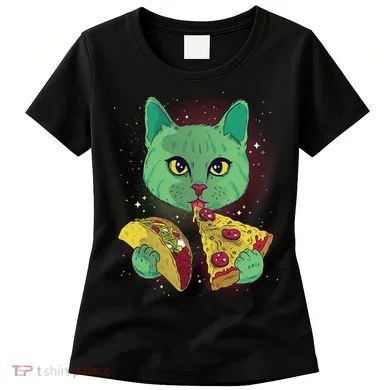 Cosmic Pizza Taco Space Cat Women's T-Shirt