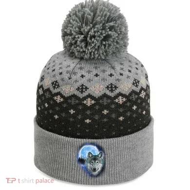 Cosmic Wolf The Baniff Cuffed Pom Beanie
